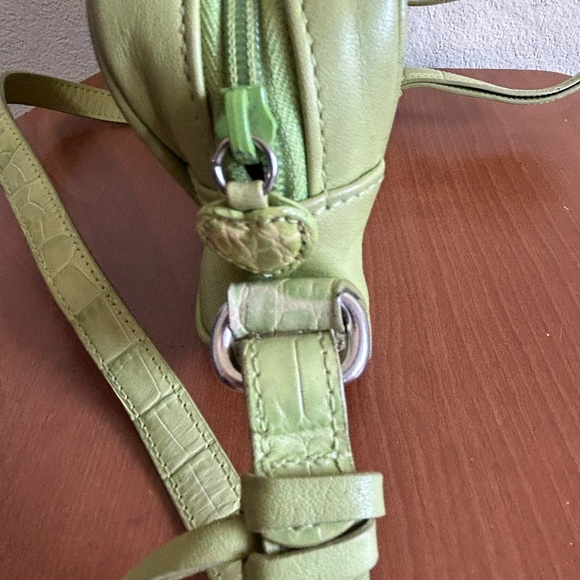 Brighton Trendy Lime Crossbody Bag with Buckle Accents - Picture 7 of 10